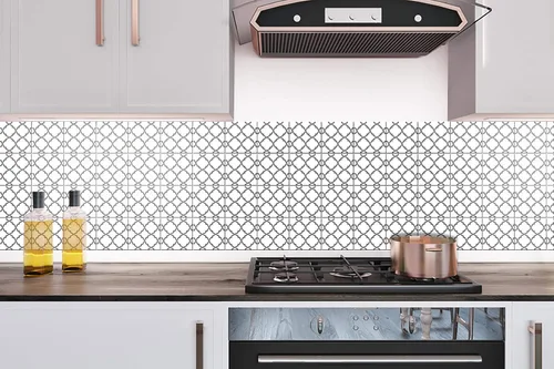 Miniatura 6 de Mi Alma calcomanías para azulejos en blanco y negro para despegar y pegar calcomanías de azulejos, 24 unidades, para azulejos de baño y cocina