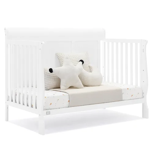 Miniatura 10 de Simmons Kids Carter - Cuna convertible 6 en 1, certificado Greenguard Gold, color blanco bianca