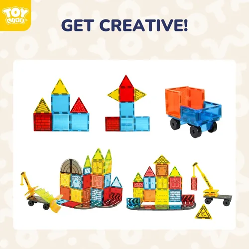 Miniatura 2 de TOY Life Azulejos magnéticos para niños de 3 a 5 años, juguetes de construcción para niños de 4 a 8 años, azulejos de construcción magnéticos