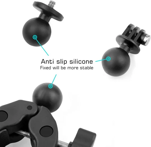 Miniatura 4 de GEPULY Super Clamp Soporte de abrazadera para cámara GoPro Insta360 DJI Accesorios de motocicleta Dual 360 ° Brazo mágico Adaptador de cabezal