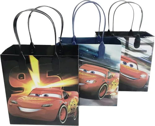 24 bolsas de regalo de Disney Cars para fiestas, bolsas de regalo