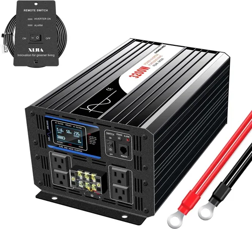Miniatura 10 de Xijia Inversor de potencia de 1500 W, inversor de onda sinusoidal pura de 12 V a 120 V, convertidor solar de sobretensión de 3000 W para camión