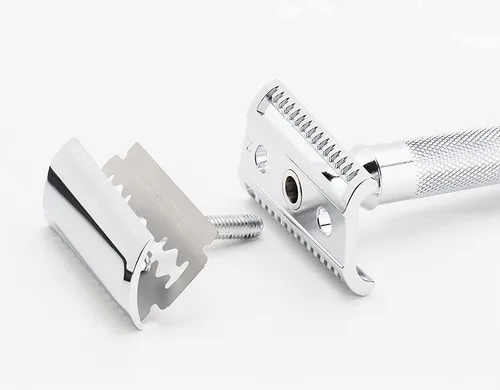 Miniatura 3 de G.B.S Juego de afeitado para hombre, maquinilla de afeitar de seguridad de doble filo, cepillo de afeitar de pelo de tejón, cepillo y soporte