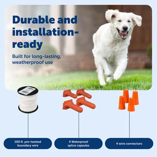 Miniatura 5 de PetSafe Kit de alambre trenzado para valla enterrada, 100 pies de alambre pretrenzado para una instalación más rápida de la empresa matriz