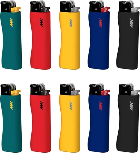 Miniatura 2 de MK 10 encendedores 9G Flint Strike recargable, diseño llamativo, ideal como encendedores para velas, barbacoa, encendedor de butano, bolsillo