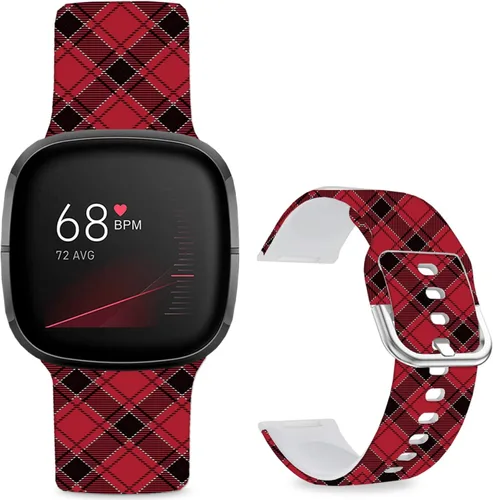 Miniatura 8 de Correas de reloj de dibujos animados con estampado floral compatibles con Fitbit Versa 4/Versa 3/Fitbit Sense 2/Sense Band de silicona suave