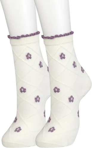 Miniatura 7 de AFADER Calcetines coloridos para mujer, diseño de flores, divertidos, casuales, talla 6-10