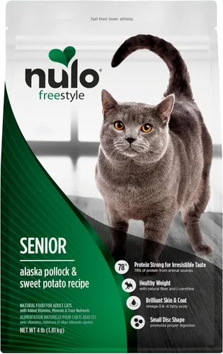 Miniatura 11 de Nulo Freestyle Alimento para Gatos Mayores Alto en Proteínas, Receta de Abadejo de Alaska y Batata - Alimento Seco Natural Sin Granos para Gatos