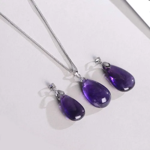 Miniatura 6 de iSTONE - Collar de plata de ley 925 con dije de lapislázuli para mujer, piedra preciosa natal con cadena de plata de 18 pulgadas