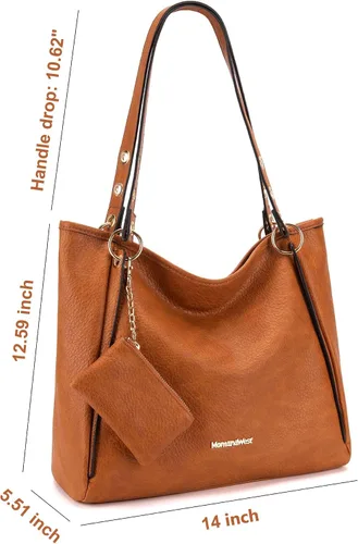 Miniatura 3 de Montana West Bolso de mano para mujer, bolso de hombro con bolsa extraíble para monedas
