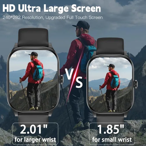Miniatura 6 de Reloj inteligente para mujeres y hombres (responder/realizar llamada), relojes inteligentes con monitor de frecuencia cardíaca/SpO2/sueño/estrés