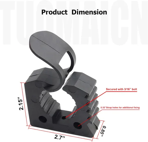 Miniatura 5 de Kit de Abrazadera de Liberación Rápida de Goma 1-1/5"~1-1/2" de Diámetro, Organizador de Herramientas para RV, Furgonetas, UTV, Accesorios para Negro