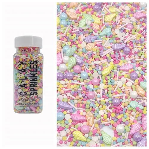 Miniatura 16 de Sentovac Gránulos comestibles de mezcla de unicornio para decorar Gránulos comestibles para cupcakes para tartas, 1 botella de 3.35 onzas / 3.35
