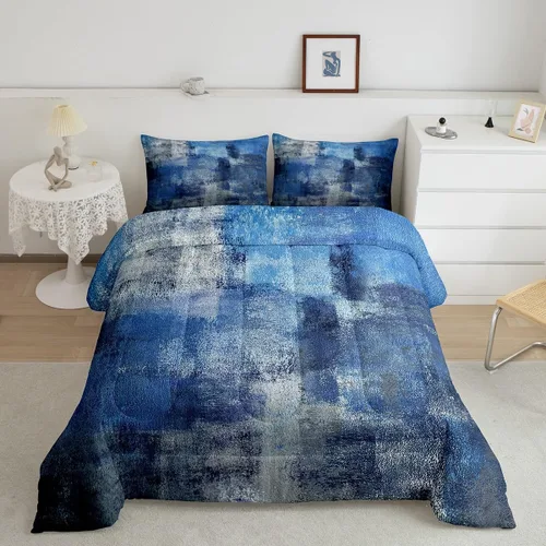 Miniatura 20 de Erosebridal Juego de ropa de cama turquesa tamaño individual para niños y niños, color verde azulado y gris degradado para niñas y adultos, relleno