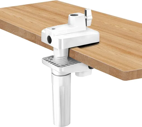 Miniatura 8 de Soporte de abrazadera de escritorio para micrófono, soporte de brazo de tijera, 5 maneras de orificios de inserción de brazo de pluma (0.472 in)