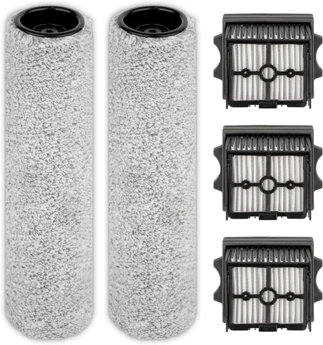 Miniatura 10 de Rodillos de cepillo de repuesto y filtros HEPA compatibles con Tineco Floor One S3/iFloor 3, aspiradora inalámbrica en seco y húmedo, kit