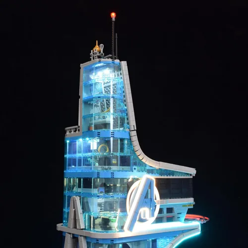 Miniatura 6 de LightGo Kit de iluminación LED diseñado para Marvel Avengers Tower compatible con Lego 76269 juego de construcción, no incluye