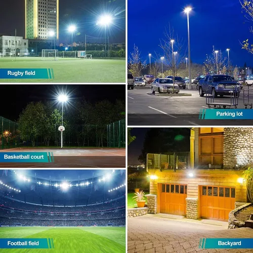 Miniatura 6 de 60W llevó la luz de inundación al aire libre, luces de inundación exteriores, luz de inundación enchufable, para patio, patio de recreo, estadio