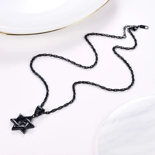 Miniatura 6 de PROSTEEL Collar con colgante y cadena de acero inoxidable de la estrella de David judía, joyería de Israel para hombres y mujeres