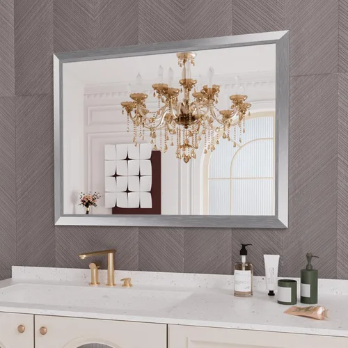 Miniatura 99 de Amorho Espejo de Baño Negro, Espejos de Pared de 24x30 Pulgadas con Marco de Metal Grueso para Sobre el Fregadero, Dormitorio, Sala de Estar