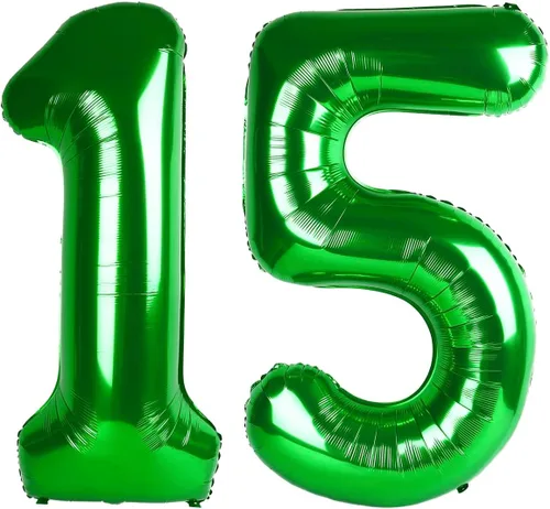 Miniatura 65 de Globo de cumpleaños número 4 dorado de 40 pulgadas, globos gigantes del número cuatro 14 24 34 40 44 2024, globos grandes de lámina de mylar para Oro