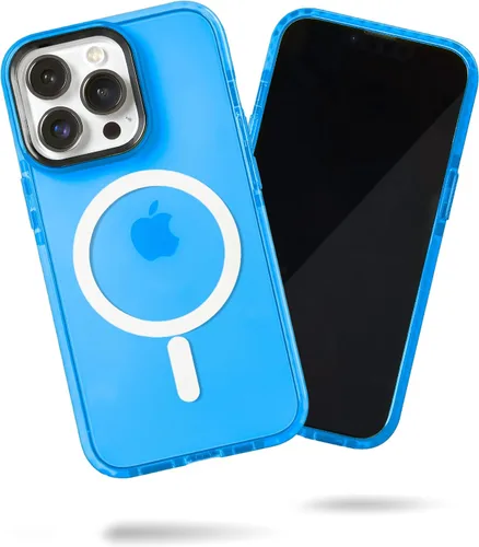 Miniatura 54 de SteepLab Funda de barrera para iPhone 13, protección de 360 grados que absorbe impactos con bisel elevado y colores llamativos (cielo azul brillante)