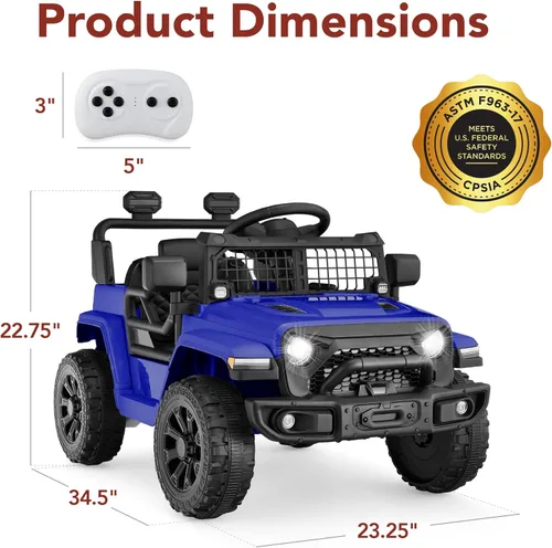 Miniatura 7 de Productos de la mejor elección, juguete de paseo para niños de 6V, mini camioneta, auto eléctrico de juego con control remoto para padres