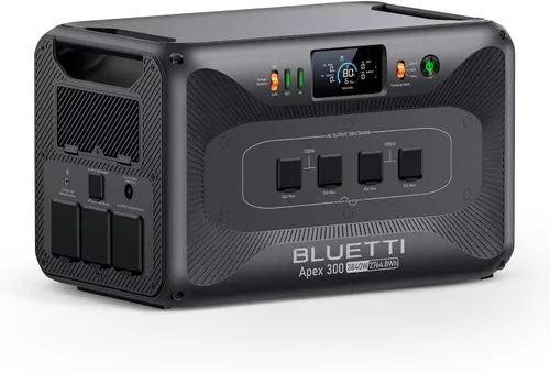 BLUETTI Apex 300 - Estación de energía portátil, generador solar de 2764.8 Wh con batería de reserva con 6 salidas de CA de 3840 W (sobretensión de
