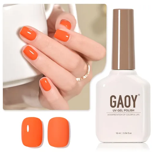 Miniatura 44 de GAOY - Esmalte de uñas de gel marrón, 16ml de esmalte de gel para quitar por remojo, curado con luz UV para arte de uñas, manicura DIY en casa, 2088