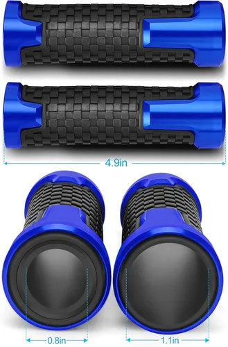 Miniatura 5 de Empuñaduras de motocicleta 7/8" 0.866 in Universal antideslizante manillar Grips para Yamaha FZ-07 FZ 07 2014 2015 2016 2017 2018+ (F)
