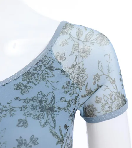 Miniatura 6 de AFAVOM Leotardos de ballet para mujeres adultas con estampado de flores de mariposa sin espalda, leotardos de gimnasia con brasier y prácticas