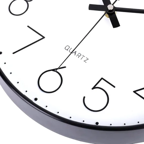 Miniatura 7 de jomparis - Reloj de pared moderno y redondo de 12 pulgadas, silencioso, sin hacer tictac, funciona con pilas, decorativo, de cuarzo, para oficina