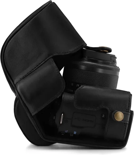 Miniatura 3 de MegaGear Canon EOS M50 - Funda de piel sintética para cámara, color negro