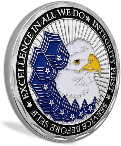 Miniatura 2 de Moneda de desafío militar de la Fuerza Aérea de los Estados Unidos Airman's Creed, regalo coleccionable para veteranos