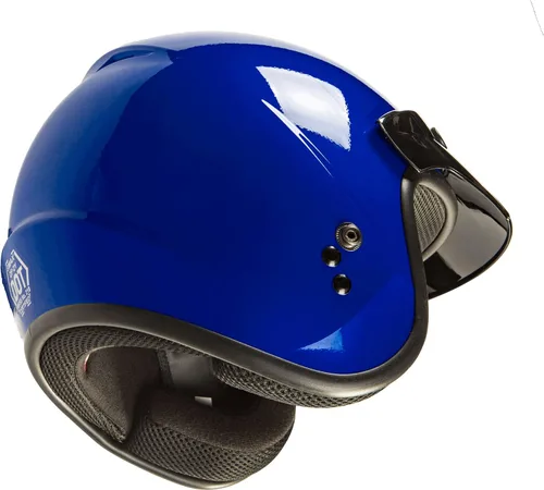 Miniatura 4 de GMAX OF-2 DOT - Casco abierto aprobado por DOT, tamaños para adultos y jóvenes, motocicleta, ATV, UTV Azul