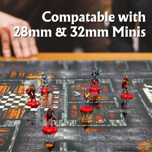 Miniatura 5 de Arcknight Los mapas de batalla de juego de rol del castillo de Graystone; 16 mapas modulares RPG en 8 páginas de doble cara, cuadrícula cuadrada
