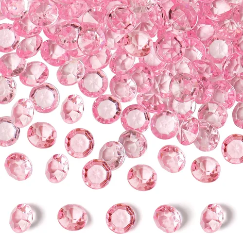 Miniatura 7 de Diamantes acrílicos, 1000 piedras preciosas de cristal transparente de 0.394 pulgadas para decoración de bodas, fiestas, cumpleaños, despedidas