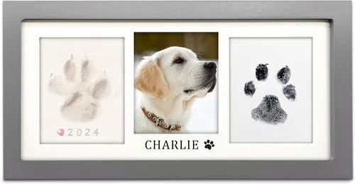 Miniatura 9 de Kit de marco de huella de pata MYPAWLETS, kit de huella de pata de perro/gato, arcilla suave para huellas de pata y almohadilla de tinta de toque