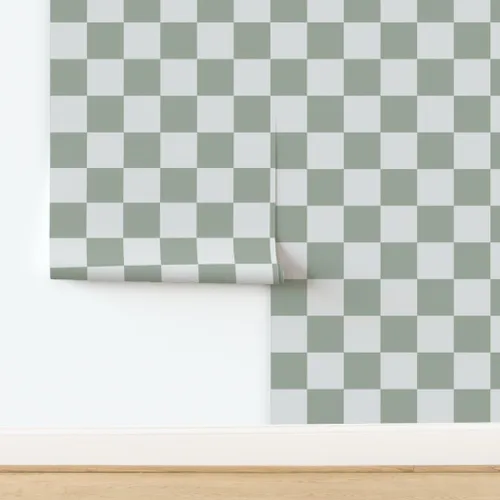 Miniatura 4 de Papel tapiz para despegar y pegar, diseño de cuadros verdes Reen Retro Moderno Tablero de ajedrez Boho Arlequín de los años noventa Papel pintado
