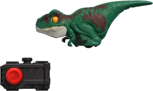 Miniatura 9 de Mattel Jurassic World Dominion - Juguete de dinosaurio sin enjaular, con movimiento y sonido controlados por clicker, rastreador de clics
