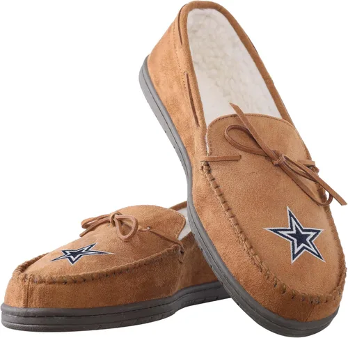 Miniatura 40 de FOCO Mens NFL Team Logo Moccasin Slippers Beige