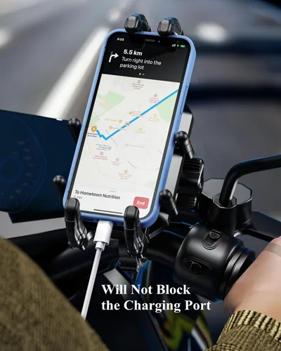 Miniatura 6 de BRCOVAN Soporte Antirrobo para Teléfono de Motocicleta con Amortiguador de Vibraciones y Bloqueo Seguro de Alta Velocidad, Soporte de Teléfono