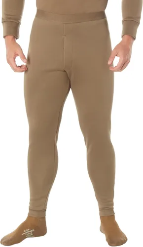 Rothco ECWCS - Pantalones de ropa interior de poliéster - Capa base cómoda y aislada para clima frío Marrón Coyote