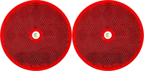 Miniatura 8 de All Star Truck Parts Reflector redondo clase A de 3-3/16 pulgadas con orificio de montaje central, paquete de 2 para remolques, camiones