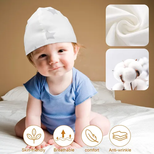 Miniatura 4 de HiBwoBwo Newborn Hospital Hat Spring Summer Autumn Baby Beanie Baby Boys Girls Hats 0-6 Months