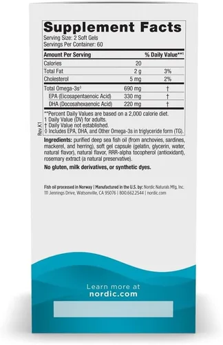 Miniatura 2 de Suplemento de Omega-3 de limón de Nordic Naturals, NOR003, 120, 1, 1