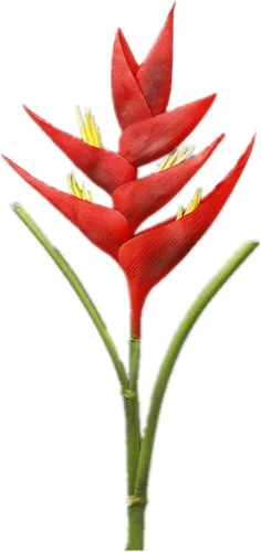 Rikyo Flores artificiales grandes de 34 pulgadas (33.9 in), tallo de helconia, 7 pétalos, flores artificiales, flores permanentes, plantas verdes