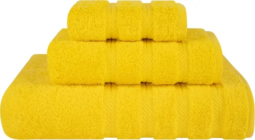 Miniatura 145 de American Soft Linen - Juego de 4 toallas, 100% de algodón turco, 27 x 54 pulgadas, tamaño extragrande, toallas para la ducha, color amarillo