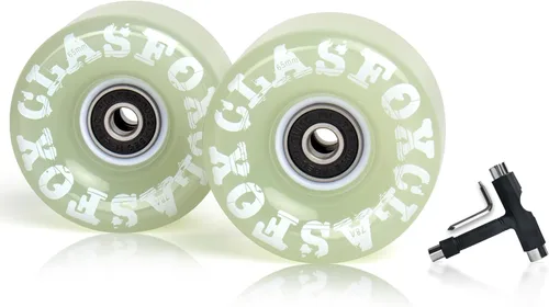 Miniatura 15 de 78A interior o al aire libre 2.559x1.378 in Quad ruedas de patines con rodamientos ABEC-9 8 PC Verde esmeralda