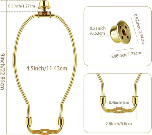 Miniatura 3 de 2 soportes para lámpara de 9 pulgadas, soporte de pantalla desmontable, accesorios de iluminación de bricolaje resistentes para lámparas de pie
